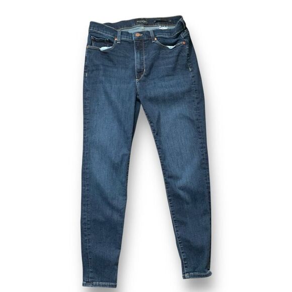 Banana Republic Premium Medium Wash Denim Mid-Rise Skinny Jeans - Picture 2 of 9